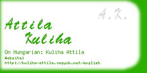 attila kuliha business card